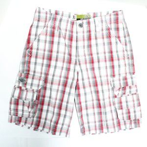 Boy's Lee Dungarees Loose Plaid Cargo Shorts